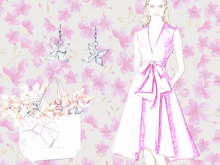 Prom dress and flowers