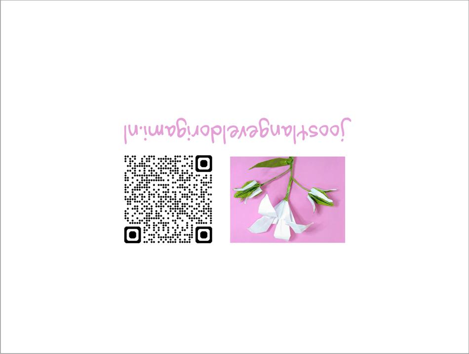 Kaartje met een Origami Lelie