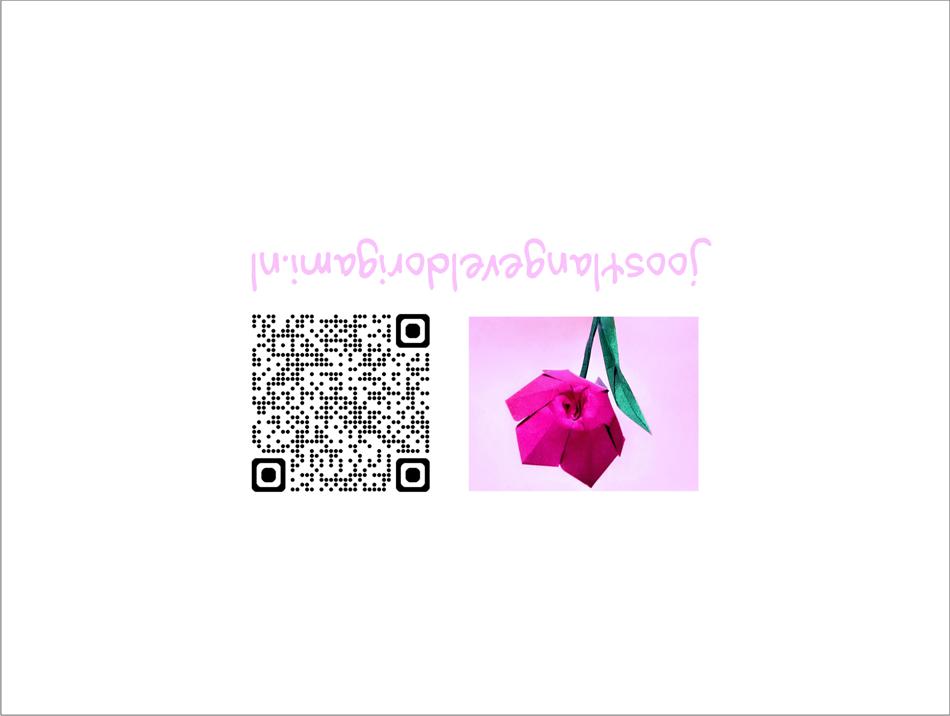 Kaartje met een Origami bloem