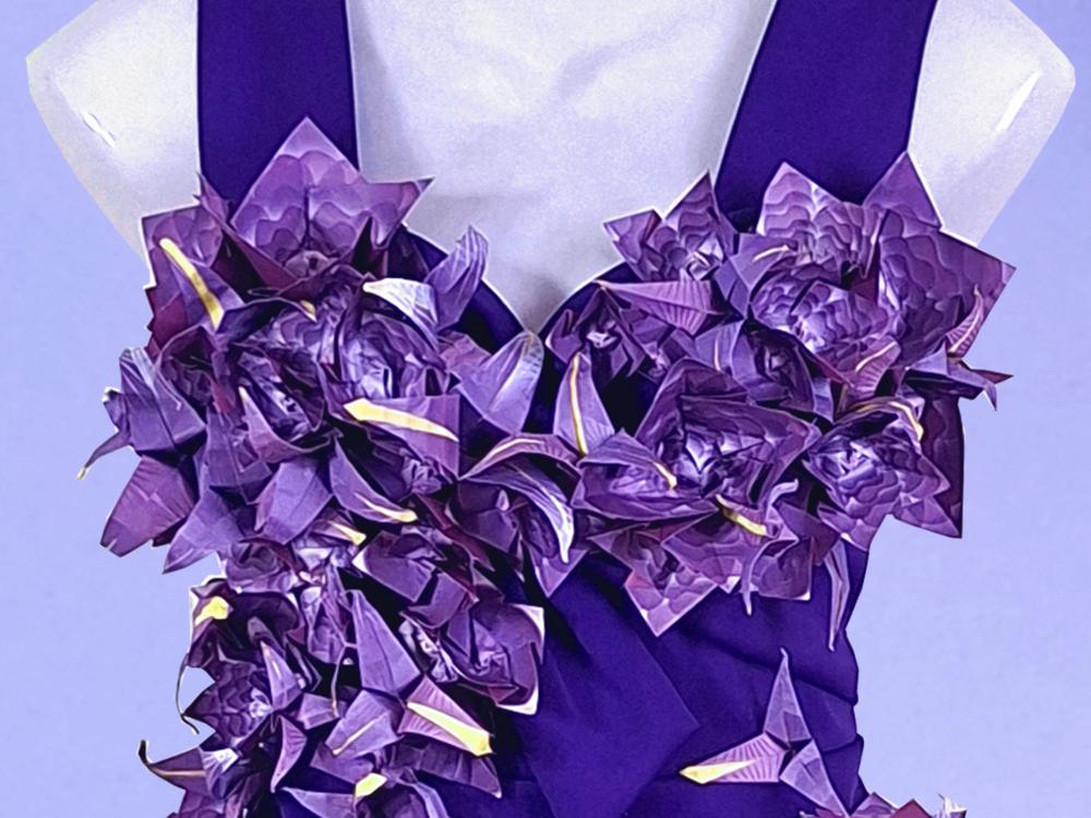 Jurk met Origami Bloemen
