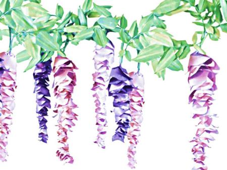 Origami Wisteria flowers