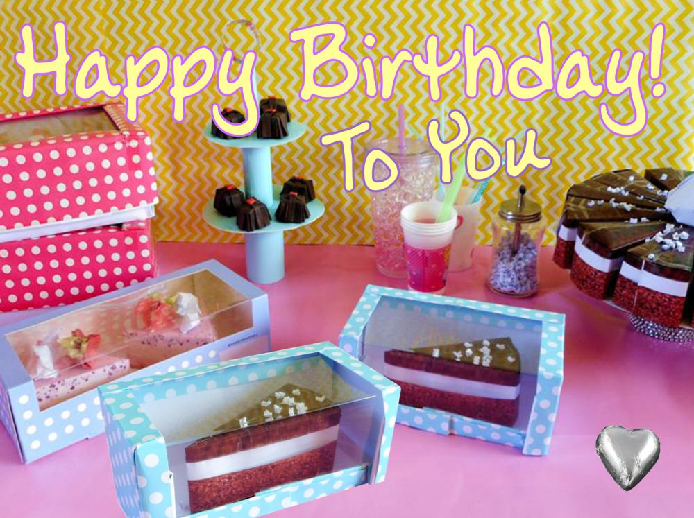 Birthday card with cakes