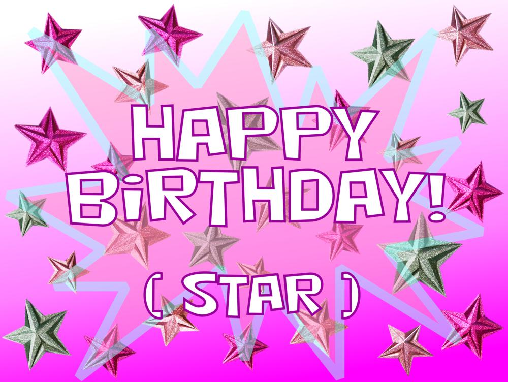 Origami Stars Birthday card