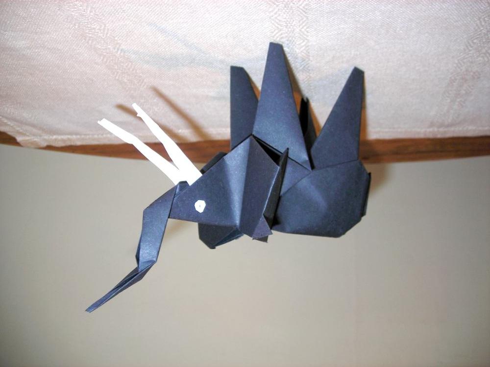 origami card with an elephant