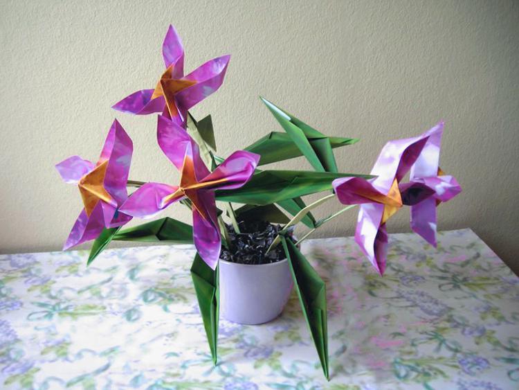 Origami bloemen