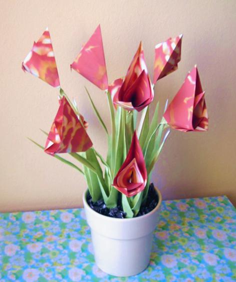 Origami bloemen Origami bloemen