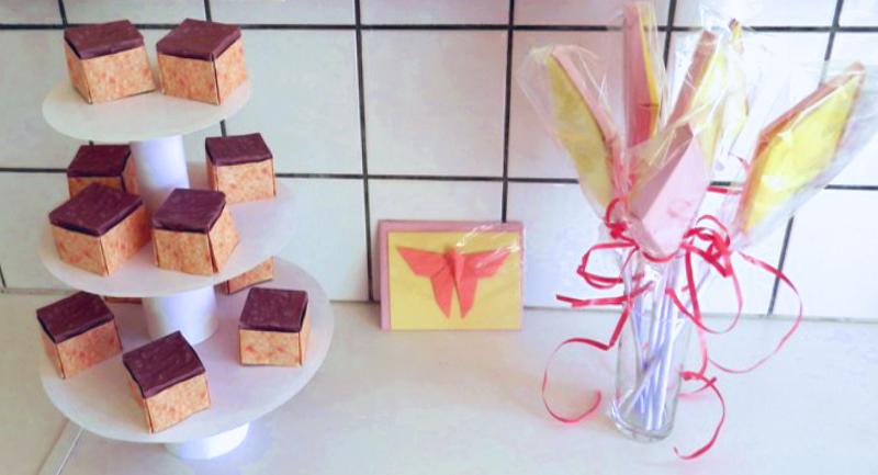 Origami cakejes en snoep