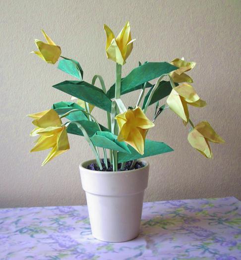 Origami bloemen