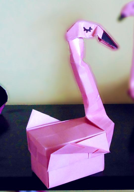 Origami Flamingo doosje