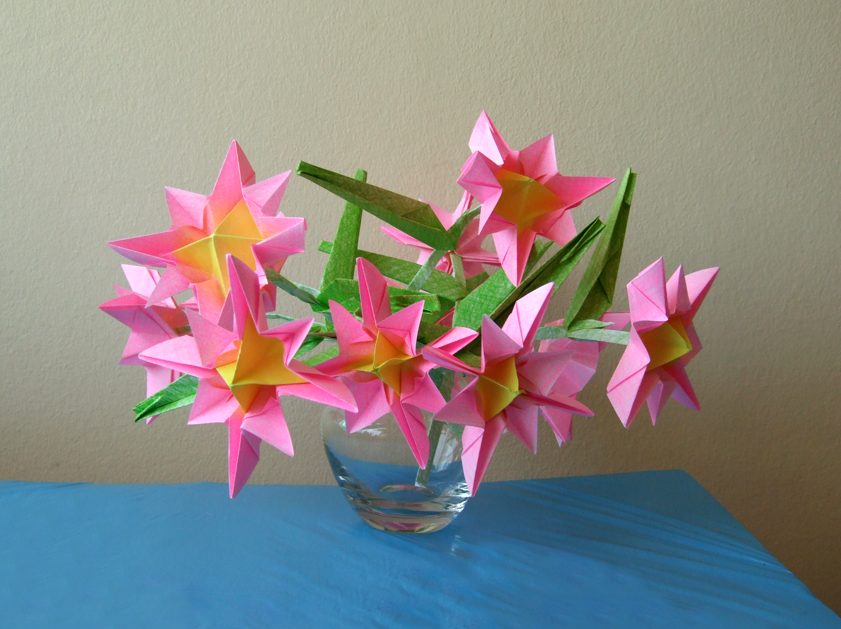 Origami bloemen