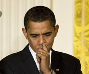 obama picking his nose