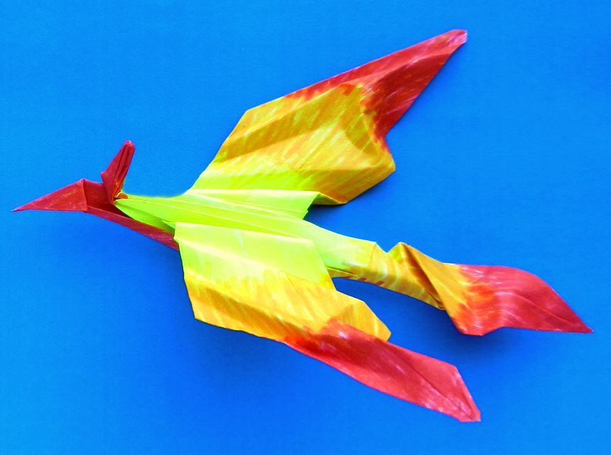 Origami vuurvogel