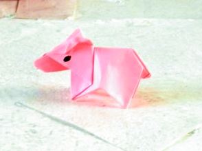 Origami baby pig
