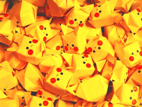 origami pikachu modellen