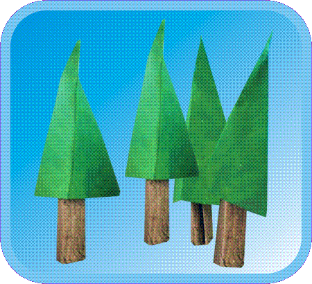 Origami trees