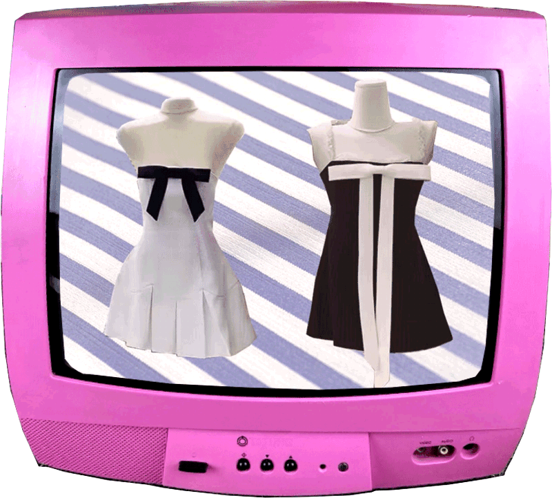 Roze crt televisie