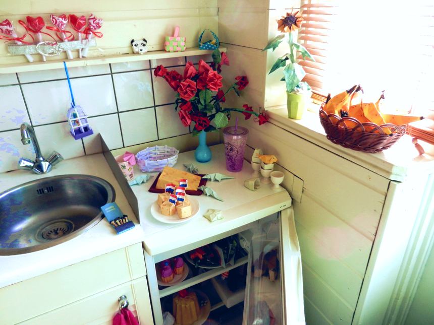 Paper Origami style Kitchen