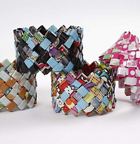 handgemaakte armbanden van papier