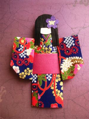 Japans kimono poppetje van papier