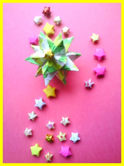 kawaii origami lucky stars