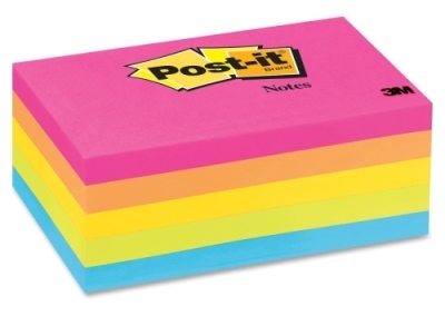 pack with colored Post-it papers
