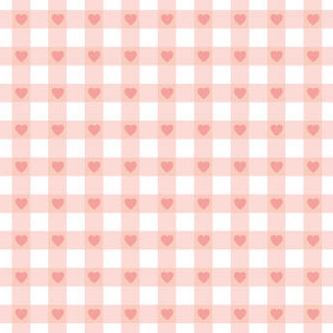 origami paper with tiny pink hearts