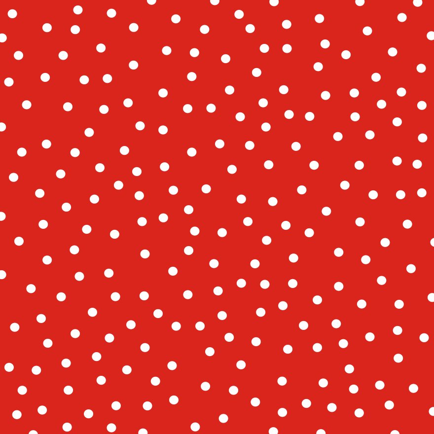 papier met witte polkadots op een rode achtergrond
