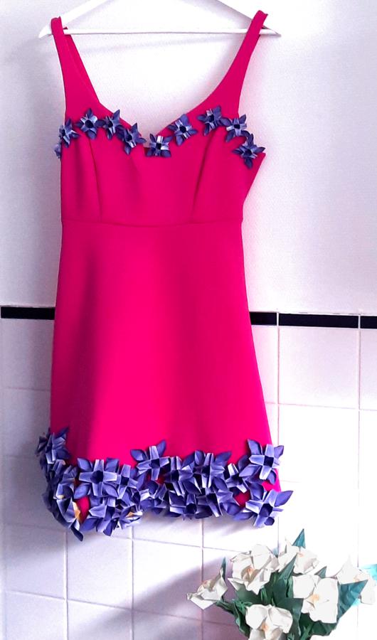 Dress with Origami flowers