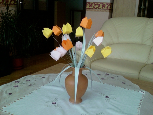 eenvoudige origami tulpen