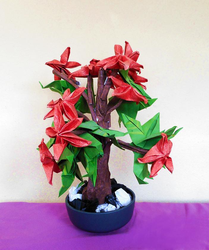 Bonsai Origami Flower Tree