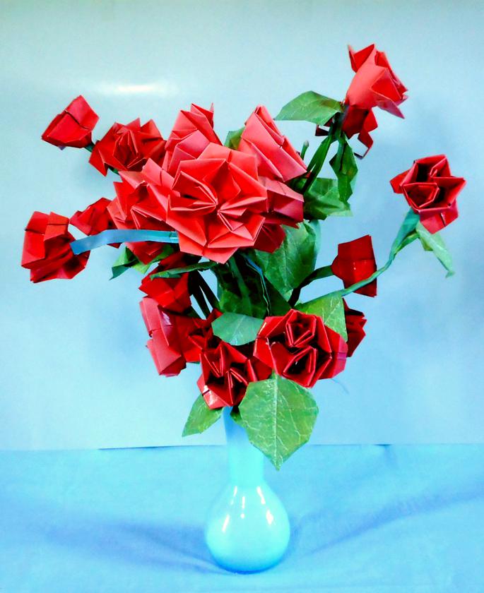 Origami Roses