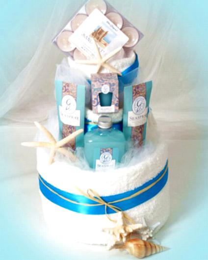 Beach Spa Towel Cake