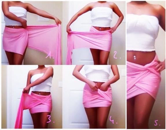 make a scarf skirt