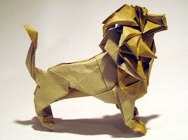 Origami Leeuw