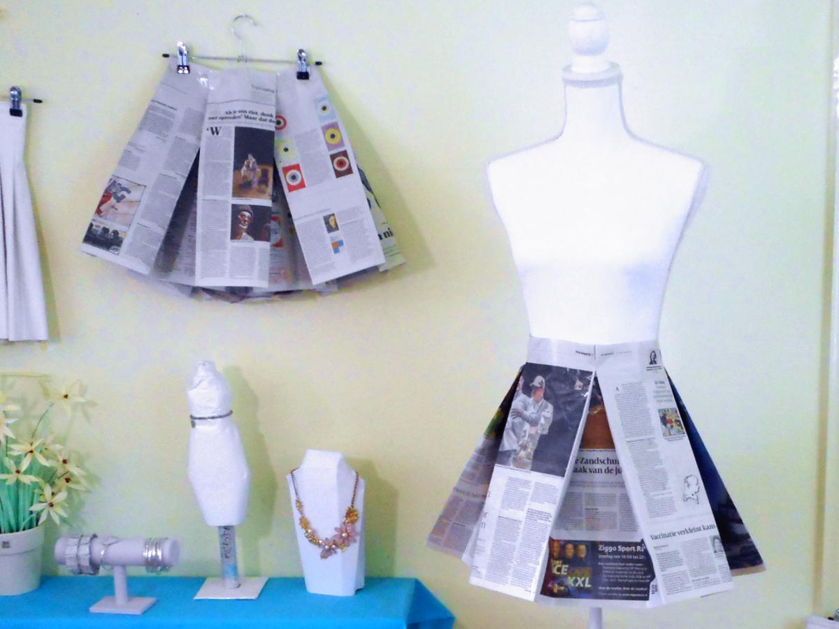 Newspaper Origami Skirt