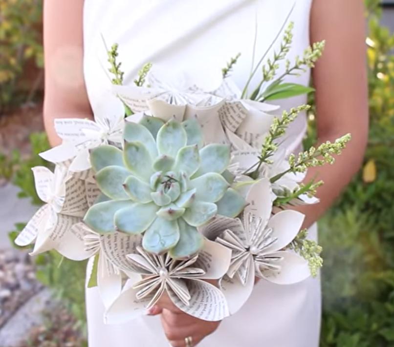 Origami wedding bouquet