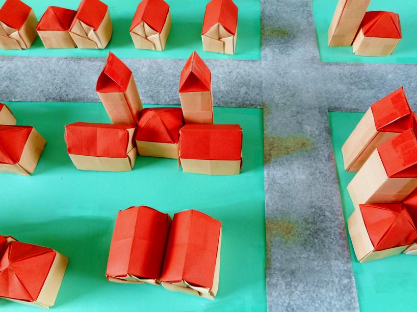 Origami huizen