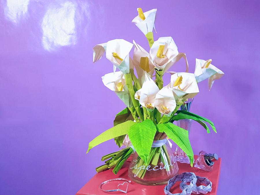 Origami Calla Lilies