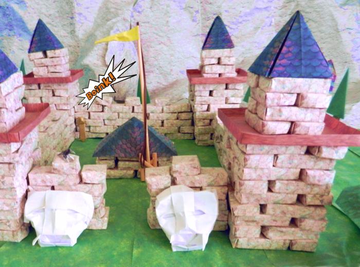 Large origami castle