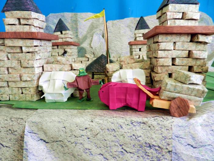 origami mountain castle