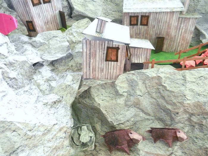 papercraft mountain village