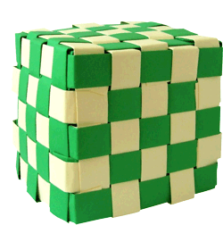 modulair kubus model van papier