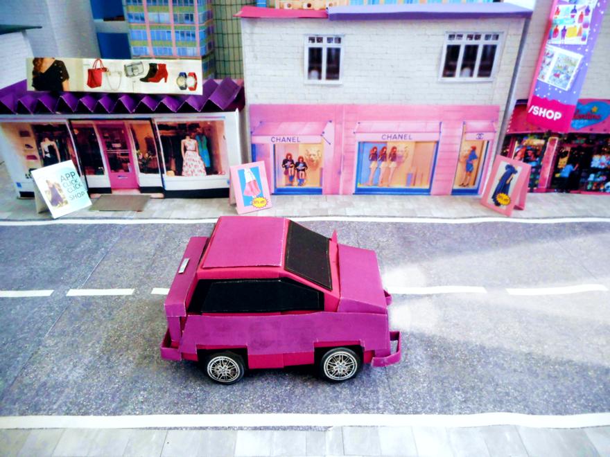 Paper Dollhouse Car