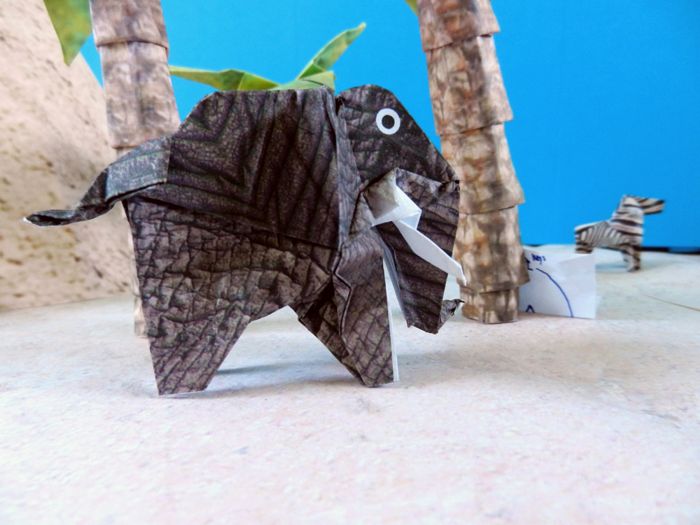 cute origami elephant