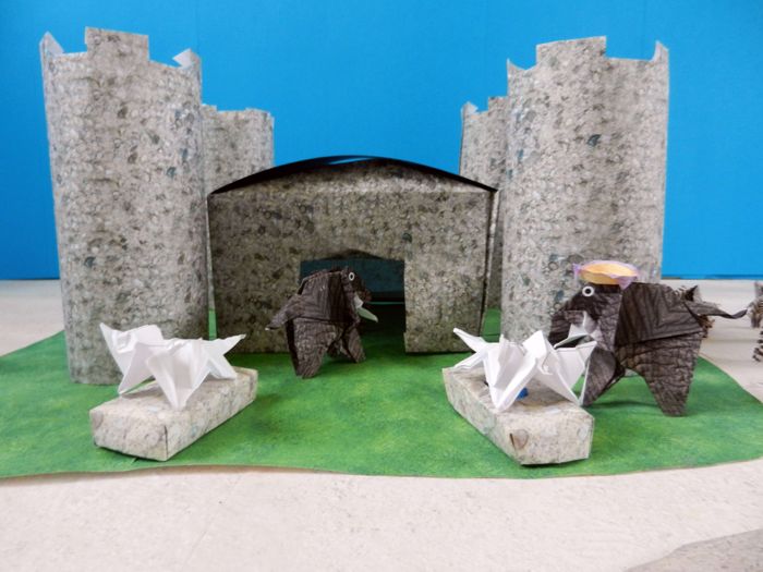 cool origami desert castle