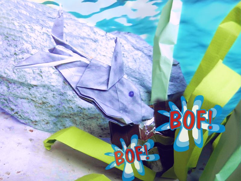 Origami underwater game