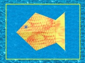 Origami goldfishie in the ocean
