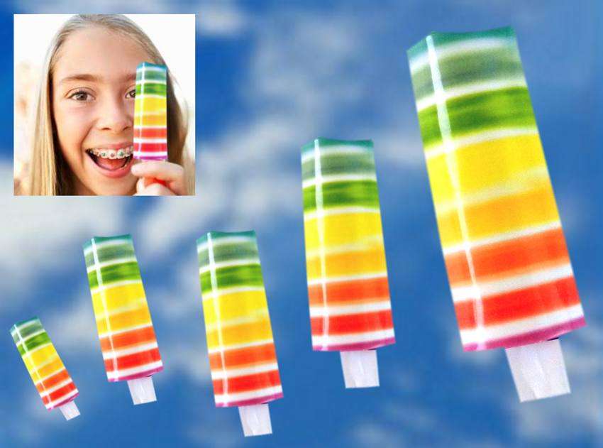 Rainbow popsicles