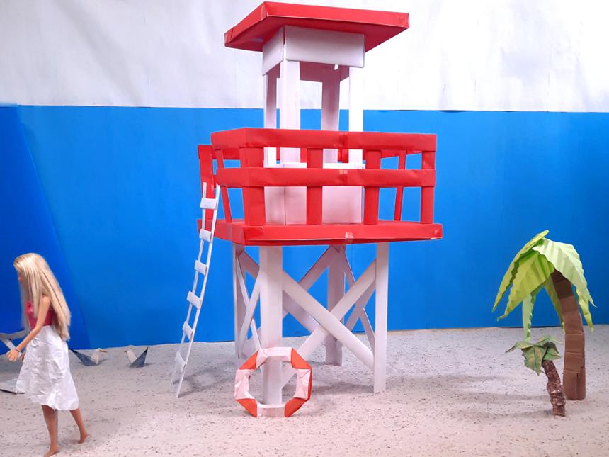 Poppenhuis strandwacht toren