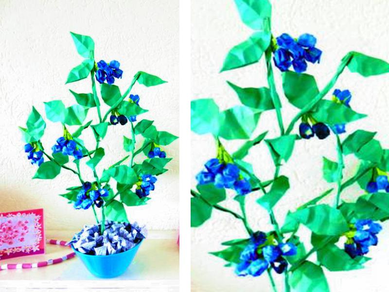 Origami Blueberries